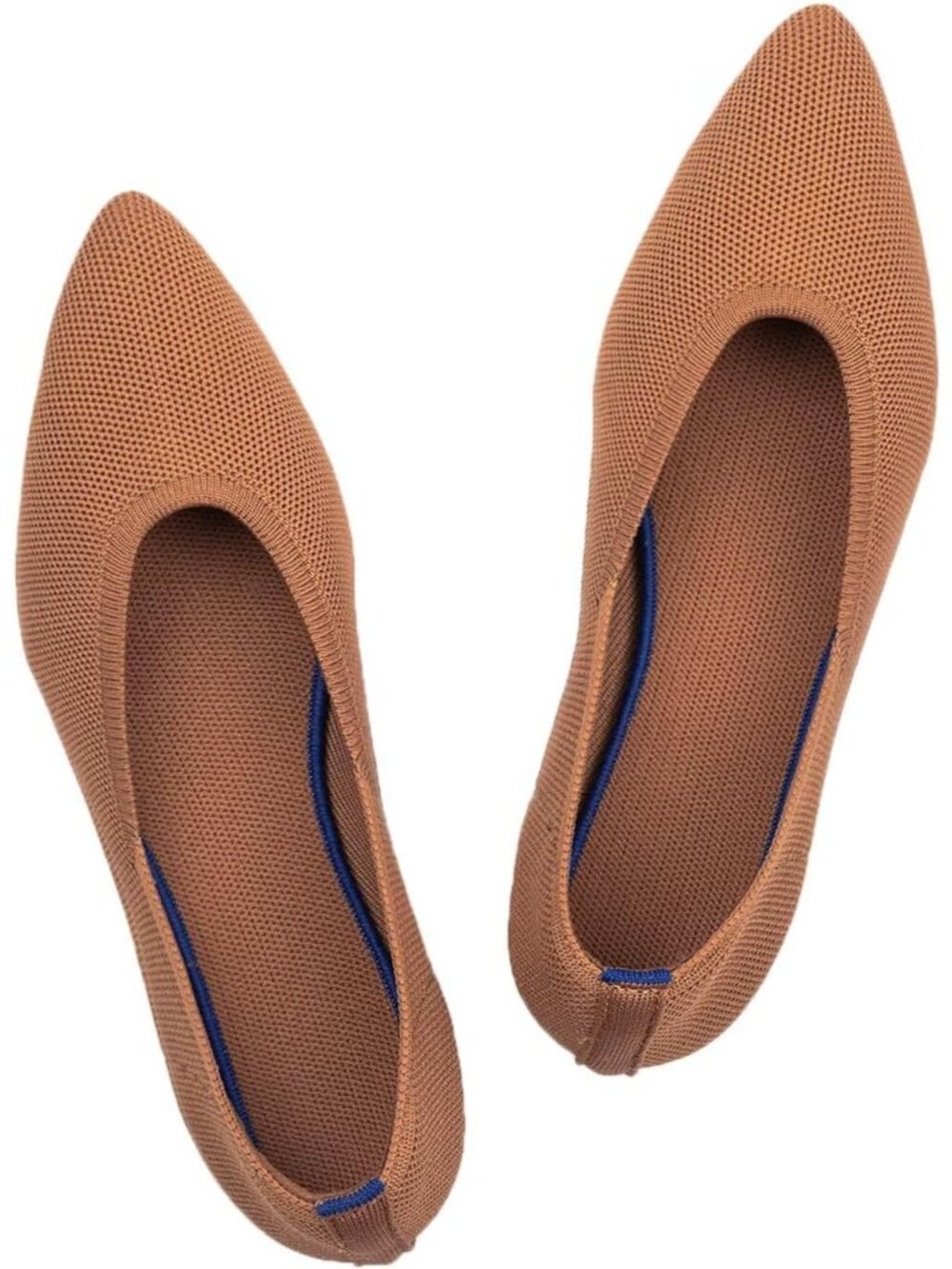 Women's Fawn Comfort Pointed Toe Softable Pull On Knit Dress Casual Flat Shoes